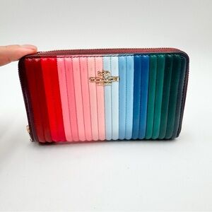 Coach Rainbow Stripe Wallet